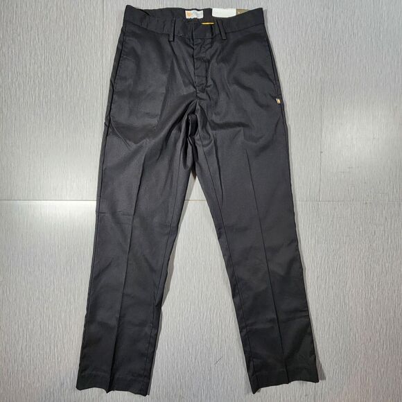 Dennis Uniform Men's Flat Front Pants Black Harbour Size 30x32 NWT - Picture 1 of 12